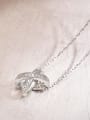 thumb 925 Sterling Silver Cubic Zirconia  Minimalist Letter X Pendant Necklace 3