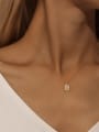 thumb 925 Sterling Silver Cubic Zirconia Geometric Dainty Necklace 1