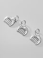 thumb 925 Sterling Silver Comb Heart Charm Height : 13.5 mm , Width: 13 mm 2