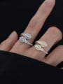 thumb 925 Sterling Silver Cubic Zirconia Snake Shape Statement Band Ring 1