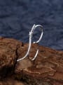 thumb 925 Sterling Silver Cubic Zirconia Irregular Dainty Stackable Ring 2