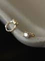 thumb 925 Sterling Silver Cubic Zirconia Round Dainty Huggie Earring 0