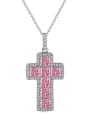 thumb 925 Sterling Silver Cubic Zirconia Cross Luxury Necklace 2