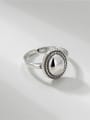 thumb 925 Sterling Silver Oval Vintage Band Ring 2
