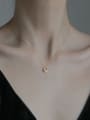 thumb 925 Sterling Silver Gold Round Minimalist Necklace 1