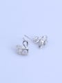 thumb 925 Sterling Silver 18K White Gold Plated Round Earring Setting Stone size: 5*5mm 1