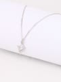 thumb 925 Sterling Silver Cubic Zirconia Triangle Minimalist Necklace 2
