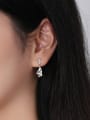 thumb 925 Sterling Silver Irregular Vintage Drop Earring 1