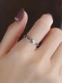thumb 925 Sterling Silver Geometric Letter Vintage Band Ring 1
