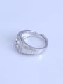 thumb 925 Sterling Silver 18K White Gold Plated Geometric Ring Setting Stone size: 7.5*9.5mm 1