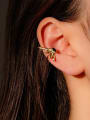 thumb 925 Sterling Silver Cubic Zirconia Geometric Minimalist Single Earring 1