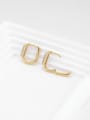 thumb 925 Sterling Silver Cubic Zirconia Geometric Minimalist Huggie Earring 1