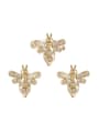 thumb 925 Sterling Silver Cubic Zirconia Bee Trend Stud Earring 0