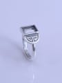 thumb 925 Sterling Silver Geometric Ring Setting Stone size: 6*8 8*10mm 1