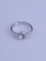 thumb 925 Sterling Silver 18K White Gold Plated Round Ring Setting Stone size: 5*5mm 0