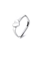 thumb 925 Sterling Silver Square Heart Vintage Band Ring 0