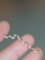 thumb 925 Sterling Silver Cubic Zirconia Leaf Dainty Adjustable Bracelet 2