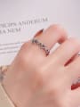 thumb 925 Sterling Silver Twist Chain Heart Vintage Band Ring 1
