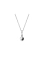 thumb Trend Geometric 925 Sterling Silver Cubic Zirconia Enamel Earring and Necklace Set 0