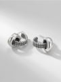 thumb 925 Sterling Silver  Vintage C-Shaped Drop Earring 0