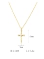 thumb 925 Sterling Silver Cubic Zirconia Cross Minimalist Regligious Necklace 1