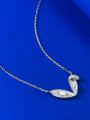 thumb 925 Sterling Silver Cubic Zirconia Rabbit  Ear Dainty Necklace 2