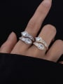 thumb 925 Sterling Silver Cubic Zirconia Heart Luxury Stackable Ring 1