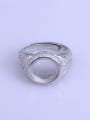 thumb 925 Sterling Silver 18K White Gold Plated Round Ring Setting Stone size: 12*12mm 0