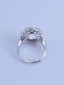 thumb 925 Sterling Silver 18K White Gold Plated Round Ring Setting Stone size: 12*14mm 2