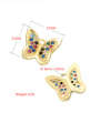 thumb Brass Cubic Zirconia Micro Inlay Butterfly Pendant 2