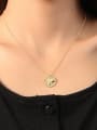 thumb 925 Sterling Silver Bee Vintage Round Pendant Necklace 1