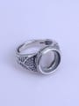 thumb 925 Sterling Silver Round Ring Setting Stone size: 12*12mm 2