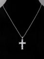 thumb 925 Sterling Silver Cubic Zirconia Cross Dainty Regligious Necklace 0