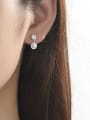 thumb 925 Sterling Silver Cubic Zirconia Geometric Luxury Cluster Earring 1