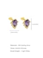 thumb Brass Cubic Zirconia Water Drop Dainty Stud Earring 2