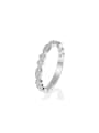 thumb 925 Sterling Silver High Carbon Diamond Geometric Dainty Stackable Ring 1