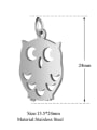thumb Stainless steel Owl Charm Height :13.5mm , Width: 24 mm 0