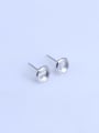 thumb 925 Sterling Silver 18K White Gold Plated Round Earring Setting Stone size: 6*6mm 1