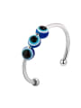 thumb 925 Sterling Silver Enamel Evil Eye Cute  Can Be Rotated Band Ring 4