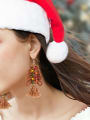 thumb Alloy Cotton Rope Tree Tassel Christmas Bossian Style Hand-Woven Drop Earring 1