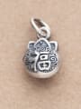 thumb 925 Sterling Silver Cat Charm Height : 12 mm , Width: 9 mm 0