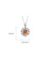 thumb 925 Sterling Silver High Carbon Diamond Flower Luxury Necklace 2