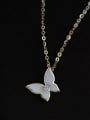 thumb 925 Sterling Silver Rhinestone Butterfly Dainty Necklace 0
