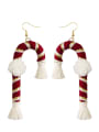 thumb Cotton Rope +Tassel Christmas Bossian Style Hand-Woven Earrings 2