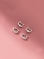 thumb 925 Sterling Silver Cubic Zirconia Geometric Dainty Clasps 0