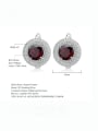 thumb 925 Sterling Silver Natural Stone Geometric Luxury Stud Earring 2