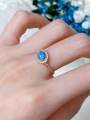thumb 925 Sterling Silver Opal Geometric Luxury Band Ring 0