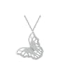 thumb 925 Sterling Silver Cubic Zirconia Butterfly Statement Necklace 0