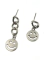 thumb 925 Sterling Silver Hollow  Smiley Vintage Drop Earring 3