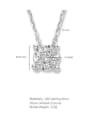 thumb 925 Sterling Silver Cubic Zirconia Geometric Dainty Necklace 2